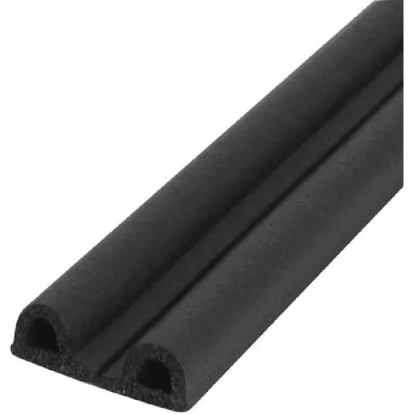 Уплотнитель самоклеящийся двойной ADH/P-9x5,5mm BLACK черный 100m