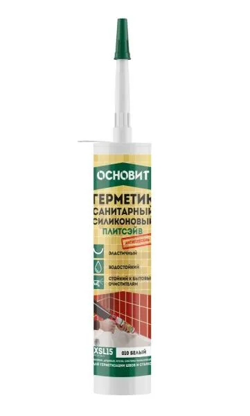 Герметик санитарный силиконовый ОСНОВИТ ПЛИТСЭЙВ XLSL15 белый 010 (280мл)