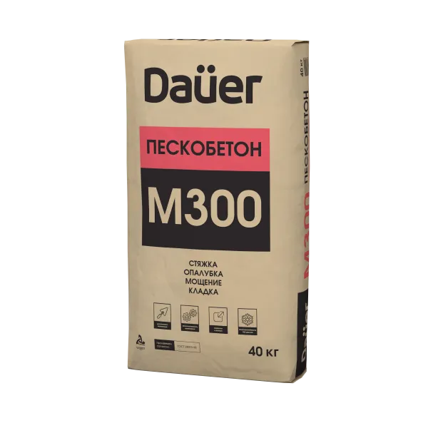 Смесь сухая М-300 Dauer пескобетон 