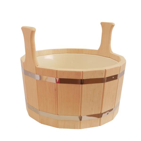 Шайка 12л с пластиковой вставкой ольха ПЛ-14