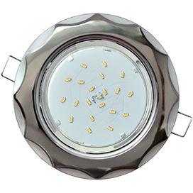 Светильник встраиваемый Ecola GX53 H4 9014 без рефлектора черный хром-серебро