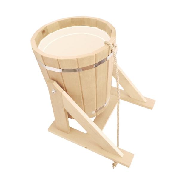 Обливное ведро 15л с пластиковой вставкой Термо ольха ОВПТ-15