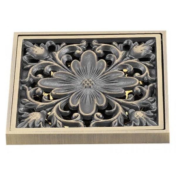 Трап душевой бронза 100х100