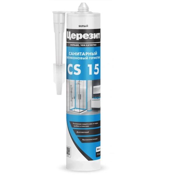 Герметик силиконовый Церезит CS15 санитарный белый 280 мл