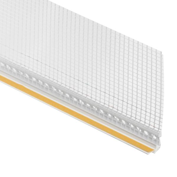 Профиль ПВХ оконный примыкающий 6мм с армирующей сеткой 100мм 2,5м Идеал