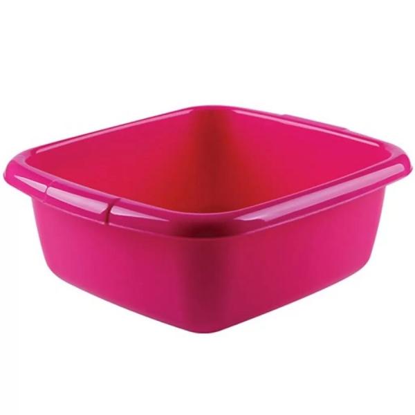 Таз 11л пластиковый квадратный с ручкой