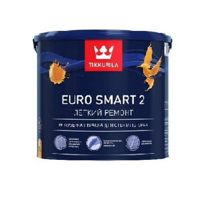 Краска водно-дисперсионная EURO SMART 2 A интерьерная глубокоматовая 0,9л Краска водно-дисперсионная EURO SMART 2 A интерьерная глубокоматовая 0,9л
