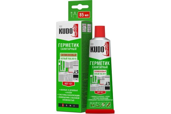 Герметик KUDO силиконовый санитарный белый 85мл