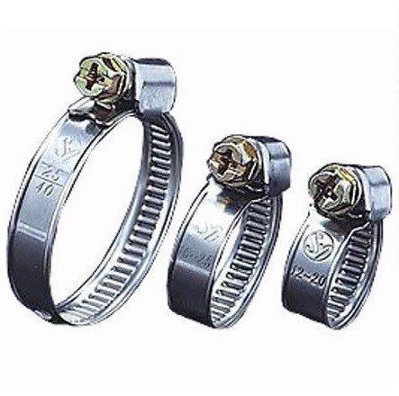 Хомут хромированный  10мм - 16 мм