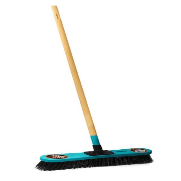 Щетка для уборки хозяйственная 400мм с деревянным черенком FINLAND