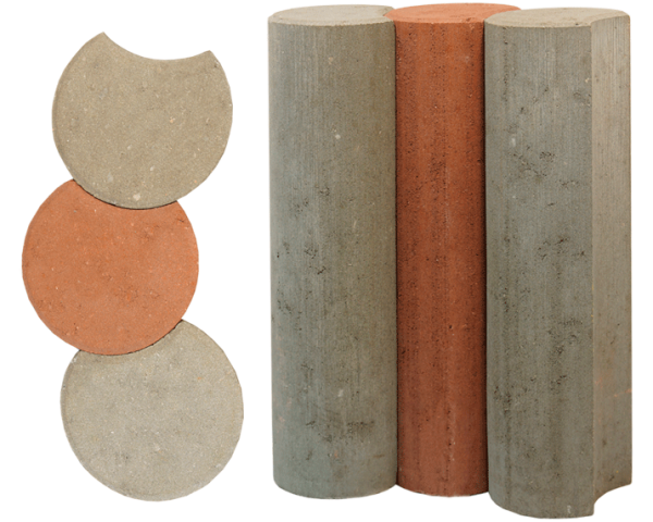 Палисад круглый 120х150х500 серый