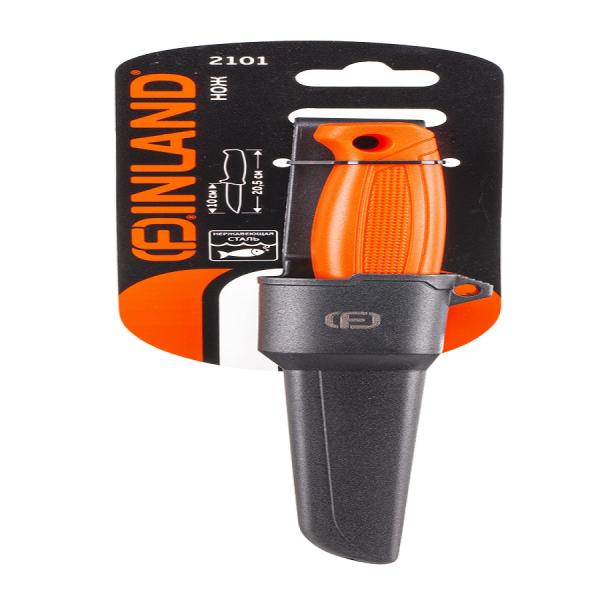 Нож садовый лезвие 100мм нержавеющая сталь, ножны FINLAND