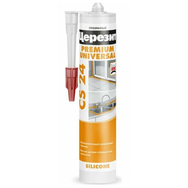Герметик силиконовый Церезит CS24 универсальный прозрачный 280 мл