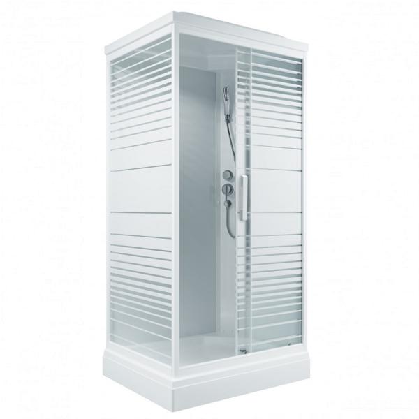 Душевая кабина Triton Квадро 120х80 А прямокг.низ. подд., белый, полосы, ДН4, (8мест)