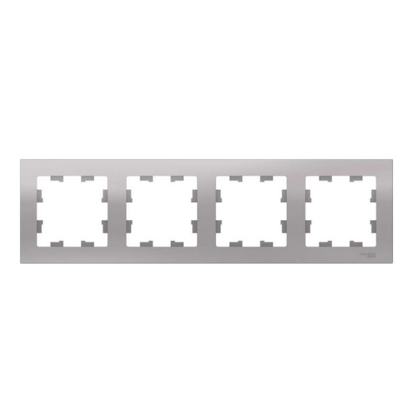 Рамка Schneider ATLASDESIGN 4 поста алюминий