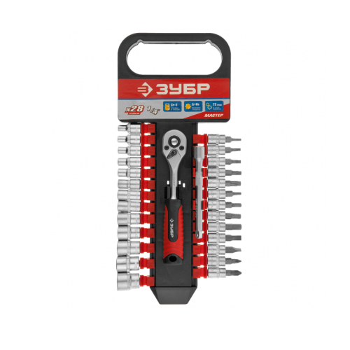 Головки торцовые Шоферский инструмент №4 набор 26предметов ЗУБР