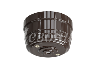 Корпус розетки потолоч.пластик коричневый УСАДЬБА