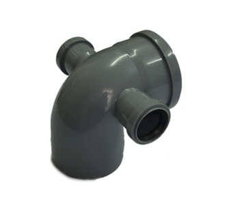 Колено канализационное d110 мм 90° с двумя выходами d50 мм слева/справа