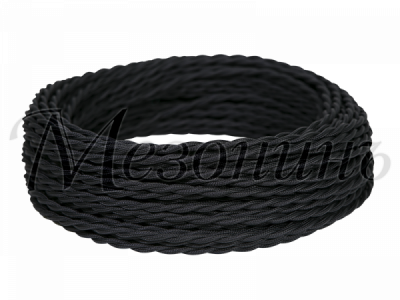 Провод декор. витой TV+Internet черный НОВАЯ ГОЛЛАНДИЯ (45м)