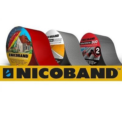 Лента-герметик NICOBAND коричневая 0,10х10м