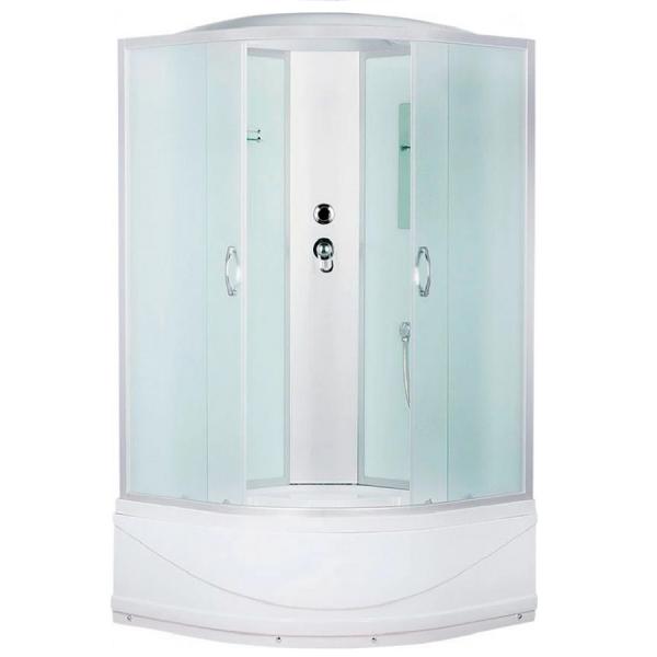 Душевая кабина Erlit ER3508TP-C3-RUS 80х80,1/4 круга, стекл.матовое,профиль серебр высокий под,сифон