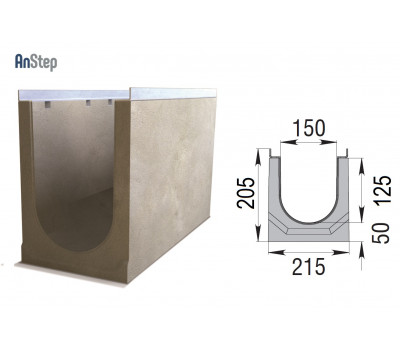 Лоток водосточный канальный Light 150 № 0/0