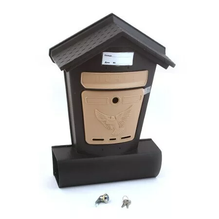 "Ящик почтовый ""Элит"" черный с бежевым"