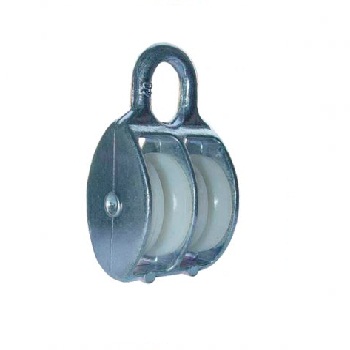 Блок двойной нейлоновый шкив 20мм для троса 6мм