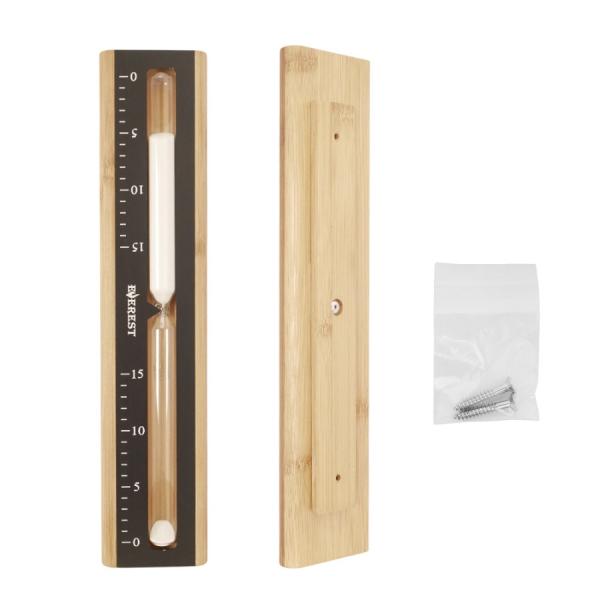 Часы песочные EVEREST бамбук+алюминий (TG-15 black)