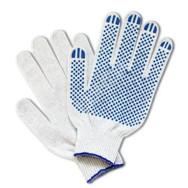 Перчатки х/б с ПВХ точка 4 нити