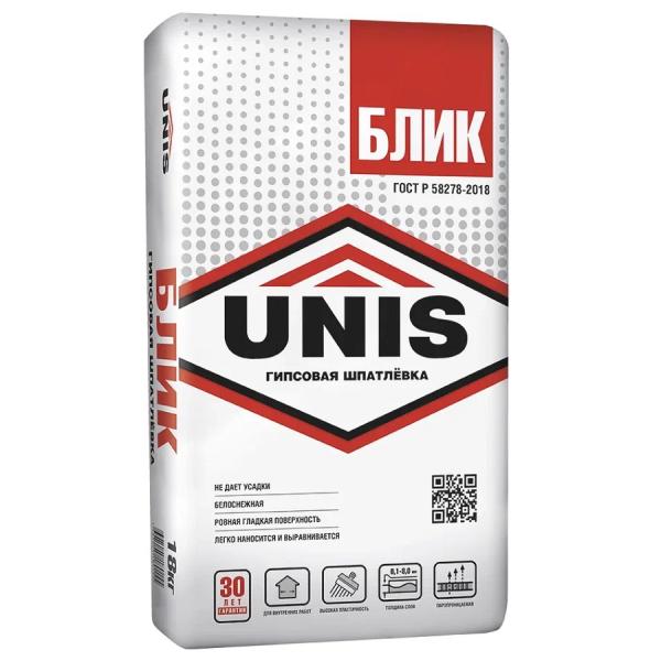 Шпатлевка гипсовая ЮНИС Блик белая 