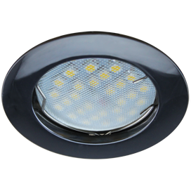 Светильник встраиваемый Ecola MR16 DL100 GU5.3 литой черный хром