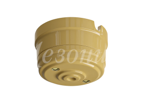 Корпус розетки потолоч.пластик песочное золото УСАДЬБА