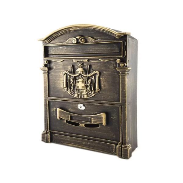 Ящик почтовый с замком Олимп старая бронза