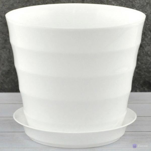 Кашпо 0,7л Лаура белый