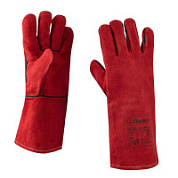 Краги спилковые красные XL 