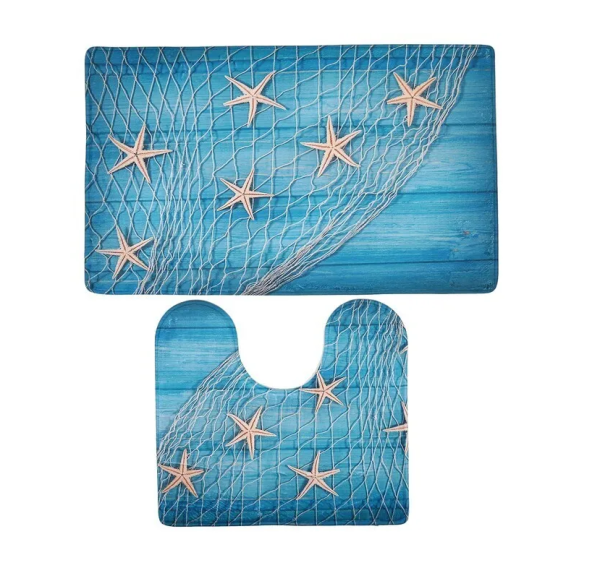 Набор ковриков для ванны Морские звезды 40х45 45х75