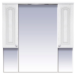 Зеркало-шкаф Валерия 105 белое со светом