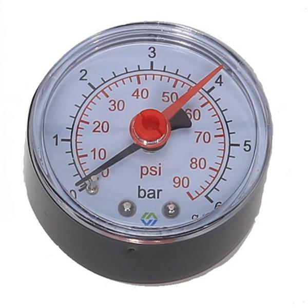 Манометр аксиальный для контроля давления воды от 0 до 6 бар