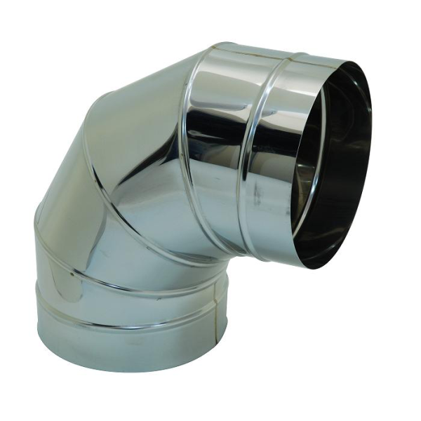 Отвод 90 градусов из нержавеющей стали 1мм D200