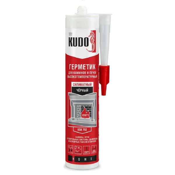 Герметик KUDO для каминов и печей 1200С чёрный 280мл