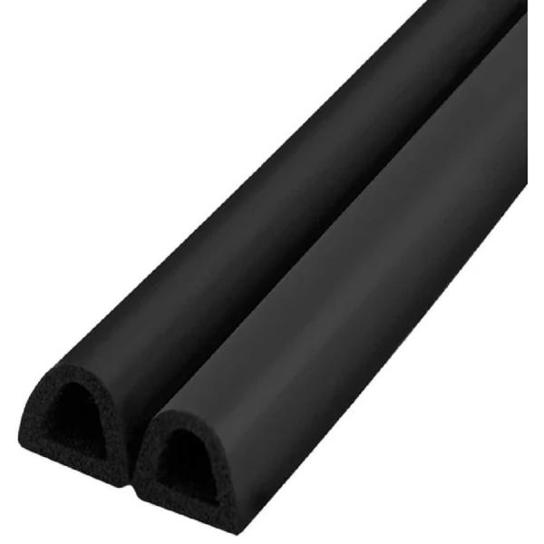 Уплотнитель самоклеящийся двойной ADH/D-12x12mm, BLACK черный 150m 