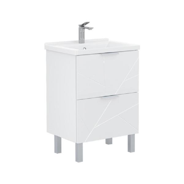 Тумба напольная TWING 60.2Y белый с умывальником Фостер 60