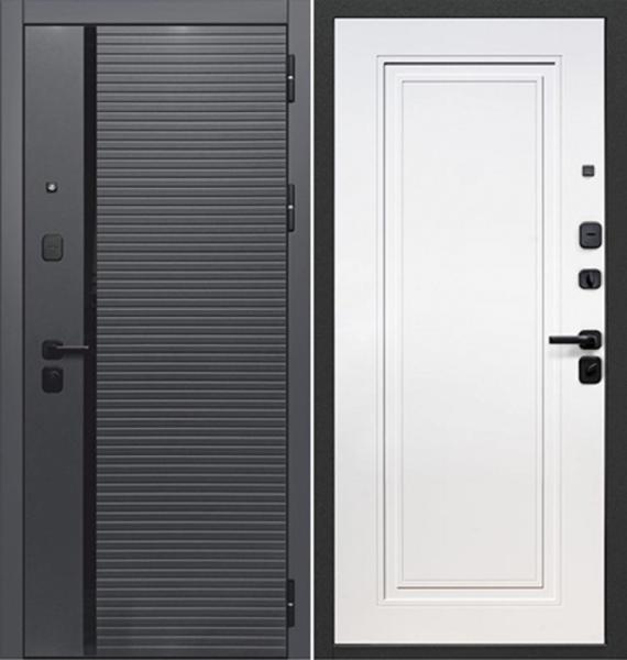 Дверь металлическая 10см 2МДФ Букле графит 