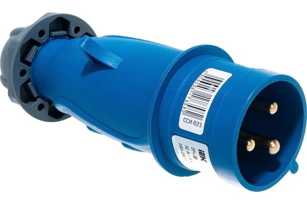 Вилка IEK MAGNUM переносная ССИ-023 2Р+РЕ 32А-6ч/200-250В IP44