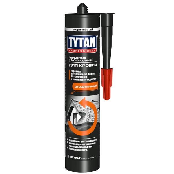 Герметик Tytan каучуковый для кровли коричневый 310 мл