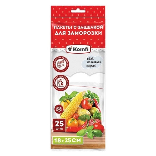 Пакет для заморозки с защелкой 18 смх25 см