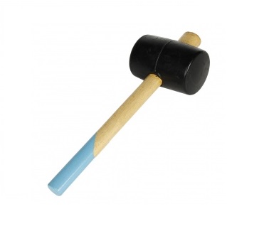 Киянка деревянная лакированная ручка 450г. белая t4p