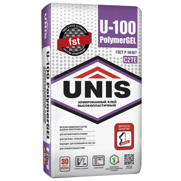 Клей плиточный ЮНИС PolymerGEL U-100