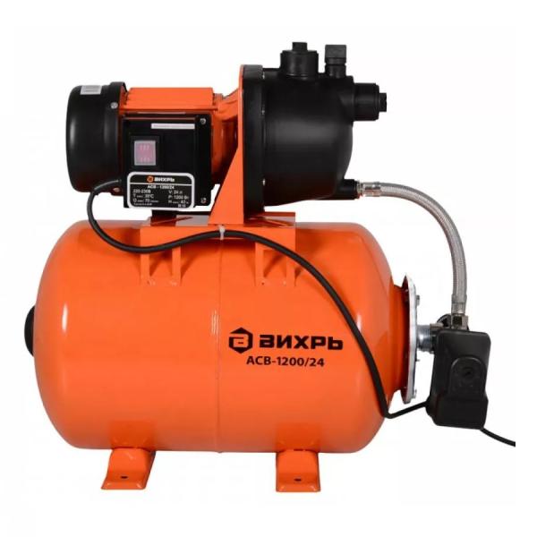 Насосная станция Вихрь АСВ-1200/24 1,2кВт Бак-24л 70л/мин